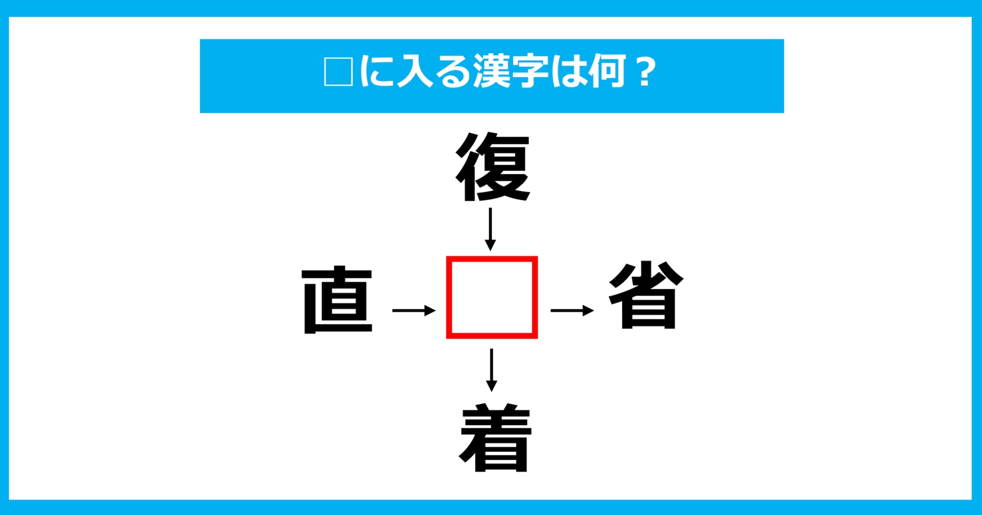 【漢字穴埋めクイズ】□に入る漢字は何？