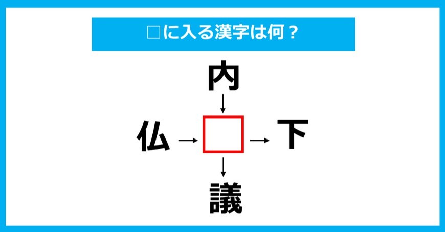 【漢字穴埋めクイズ】□に入る漢字は何？