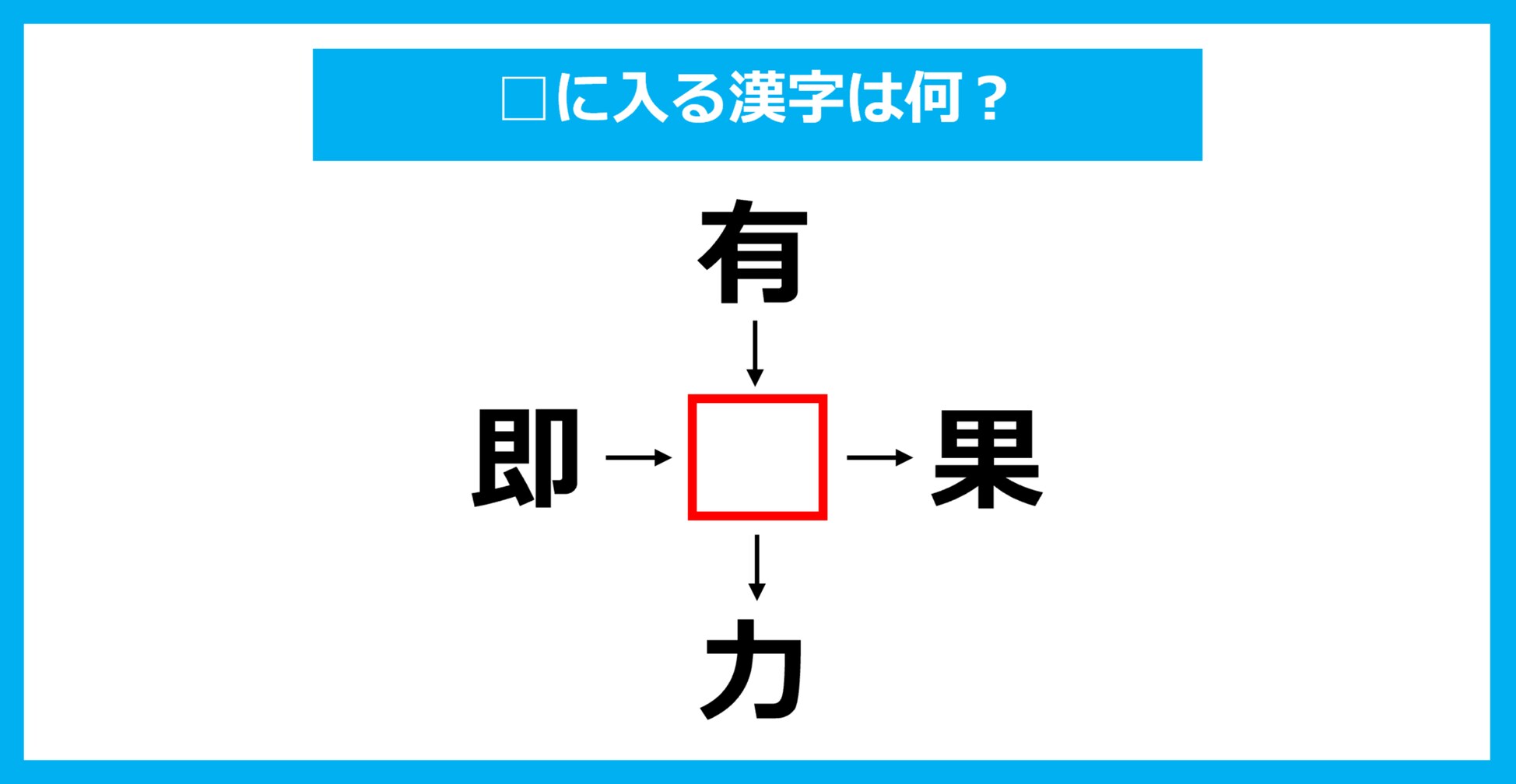 【漢字穴埋めクイズ】□に入る漢字は何？（第2671問）