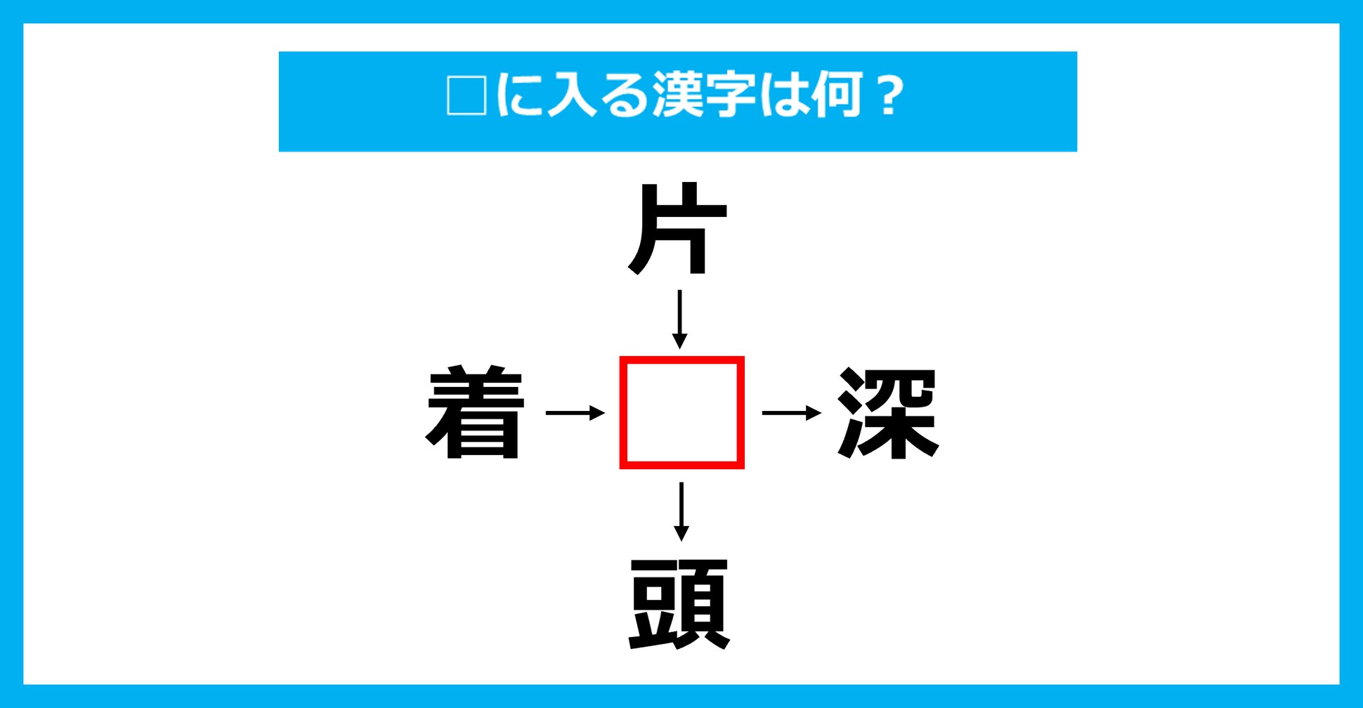 【漢字穴埋めクイズ】□に入る漢字は何？（第2957問）
