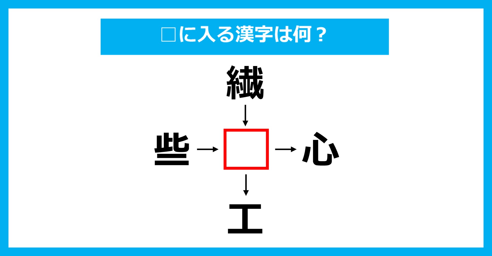 【漢字穴埋めクイズ】□に入る漢字は何？（第3000問）