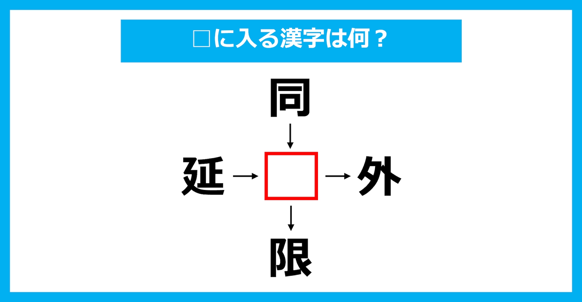 【漢字穴埋めクイズ】□に入る漢字は何？（第3098問）