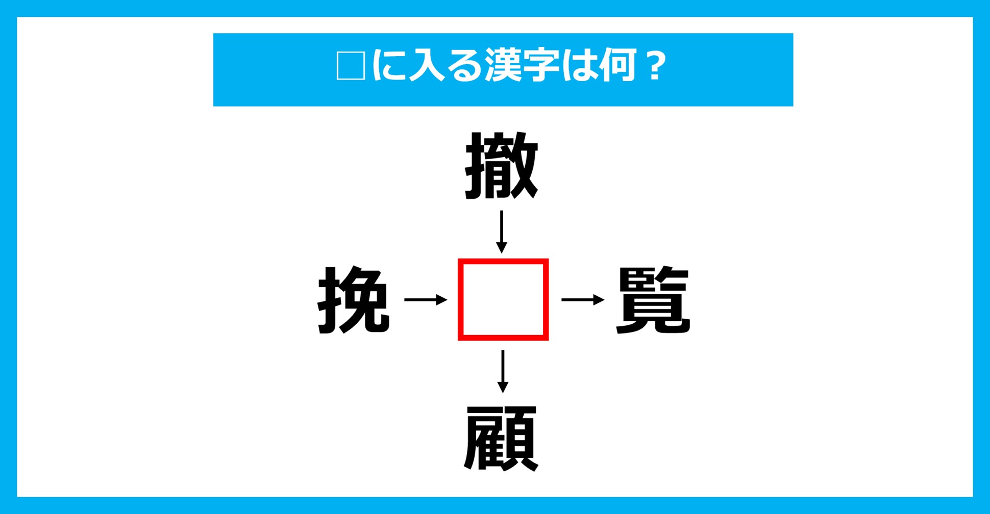 【漢字穴埋めクイズ】□に入る漢字は何？（第3187問）
