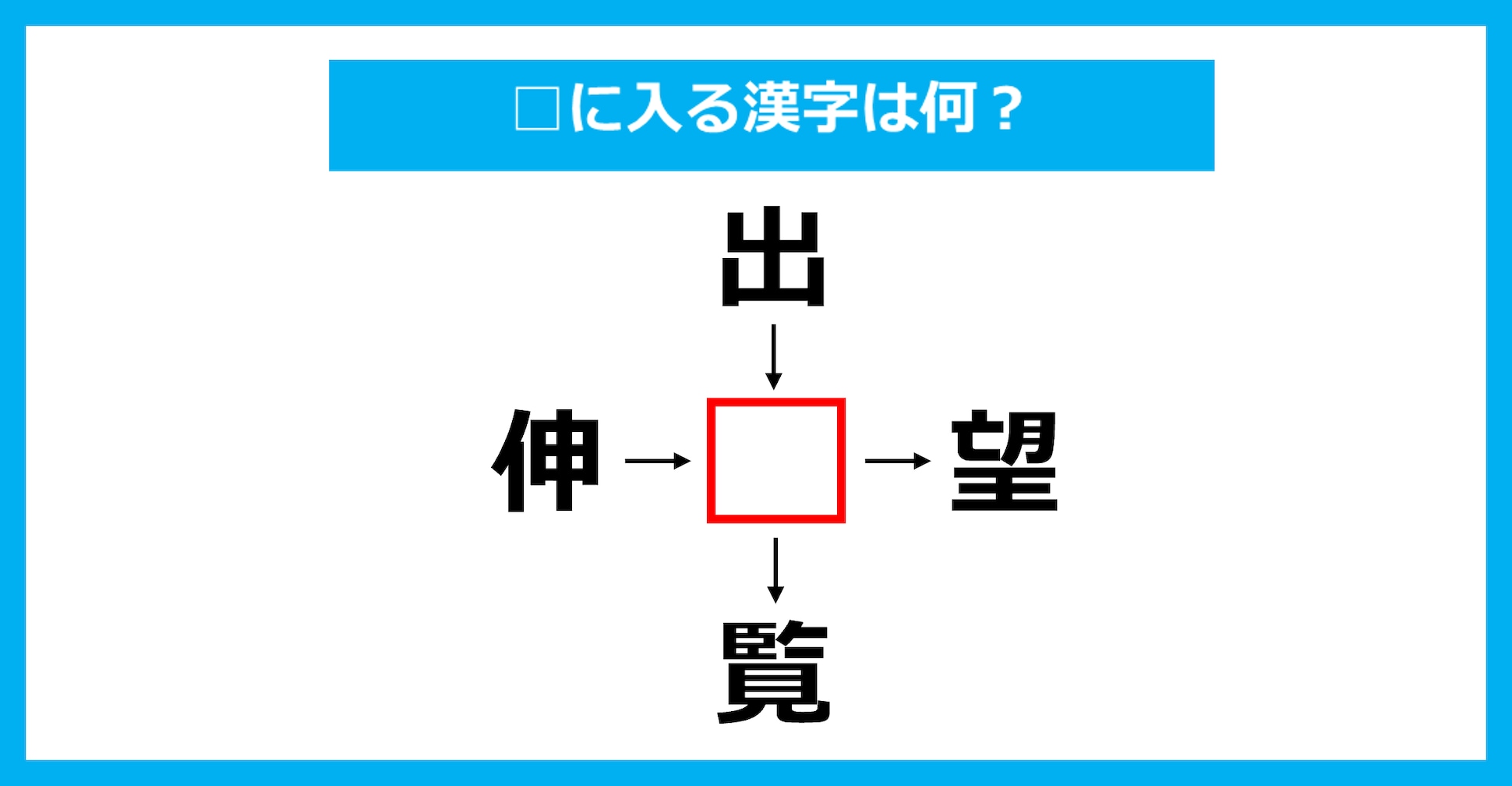 【漢字穴埋めクイズ】□に入る漢字は何？（第3259問）