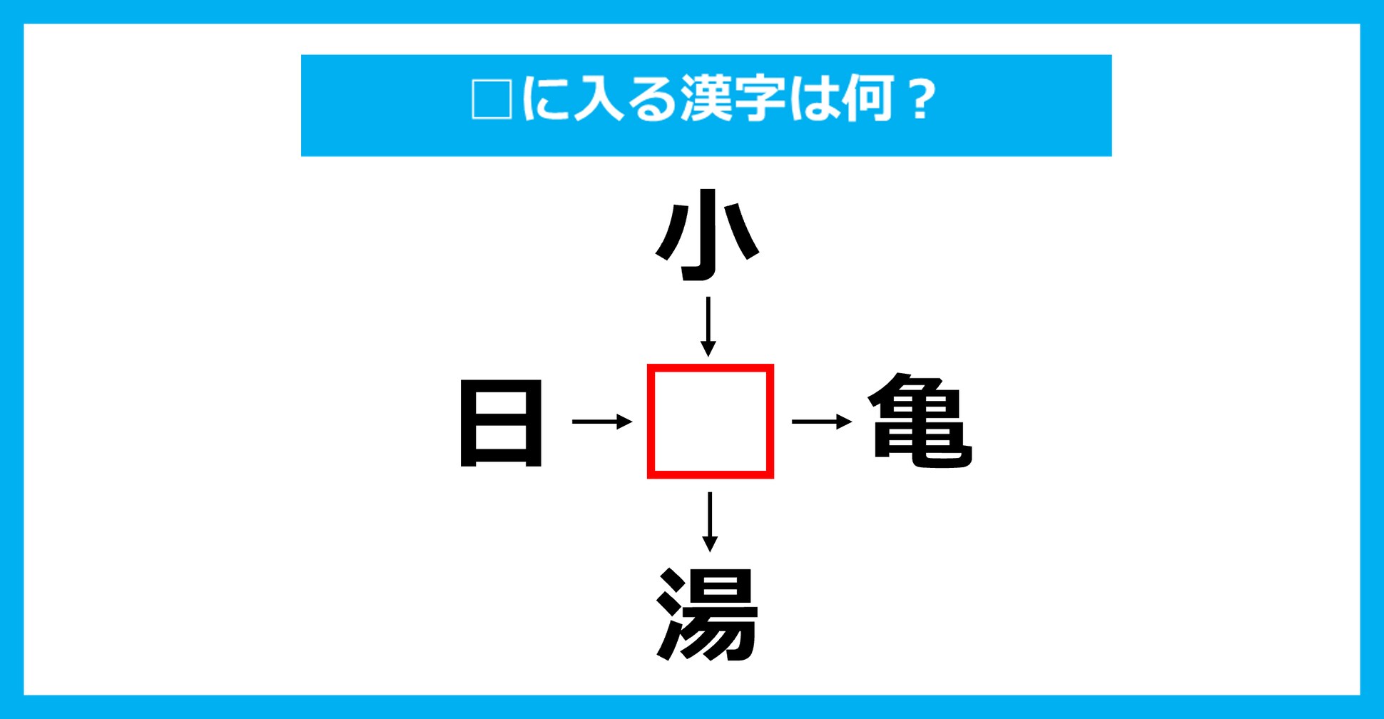 【漢字穴埋めクイズ】□に入る漢字は何？（第3309問）