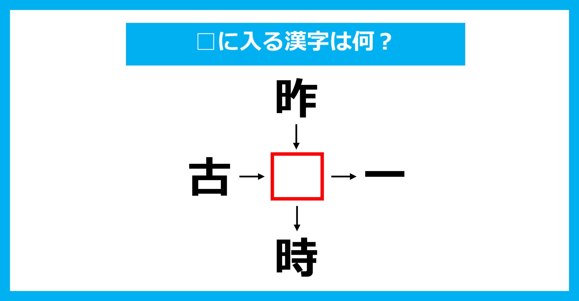 【漢字穴埋めクイズ】□に入る漢字は何？（第3347問）
