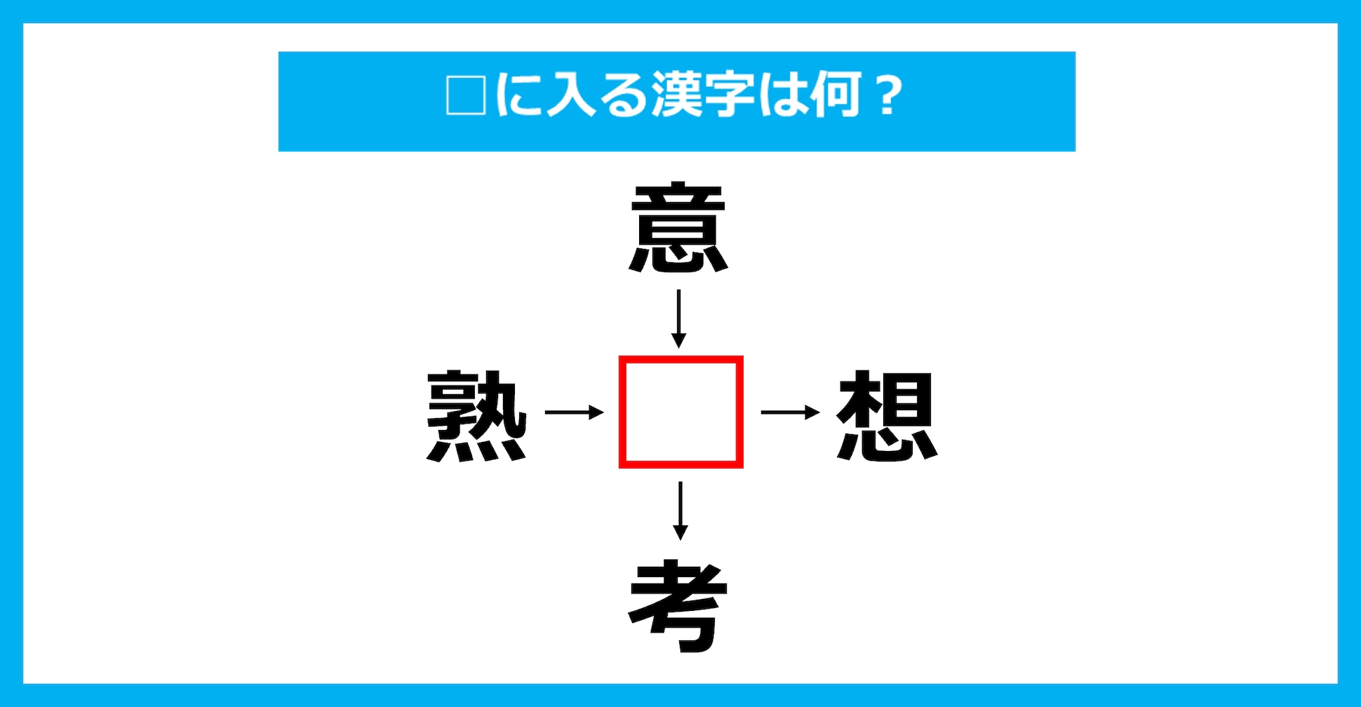【漢字穴埋めクイズ】□に入る漢字は何?(第3943問)