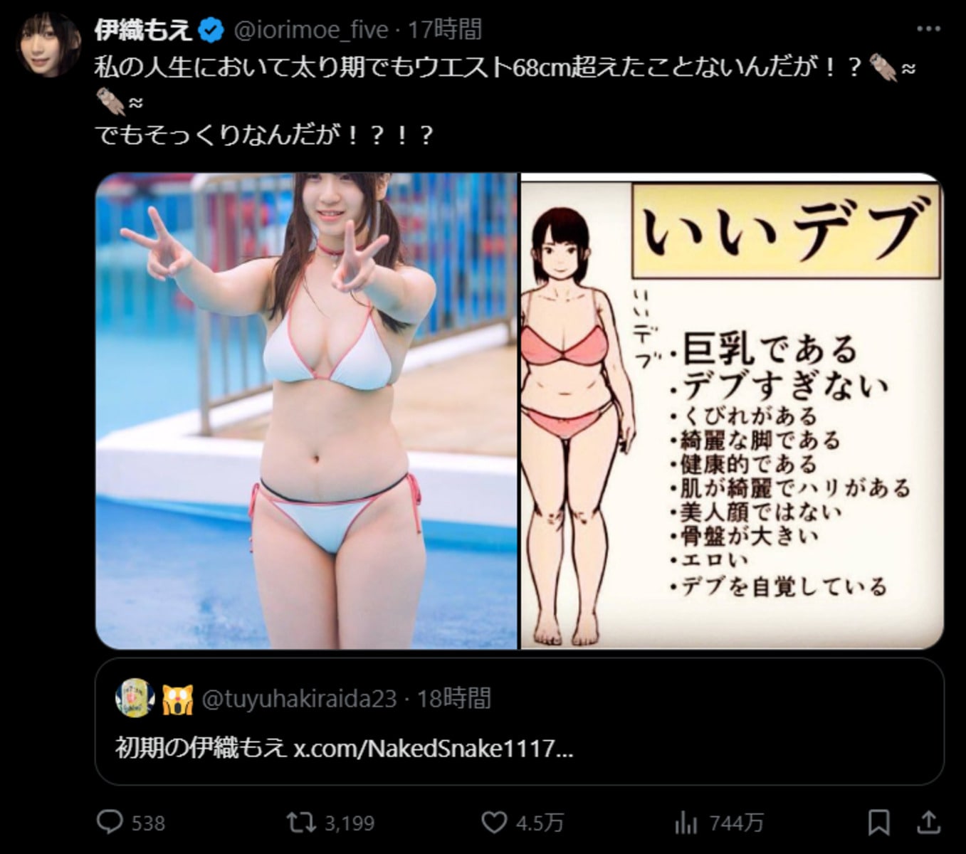 伊織もえ　水着姿