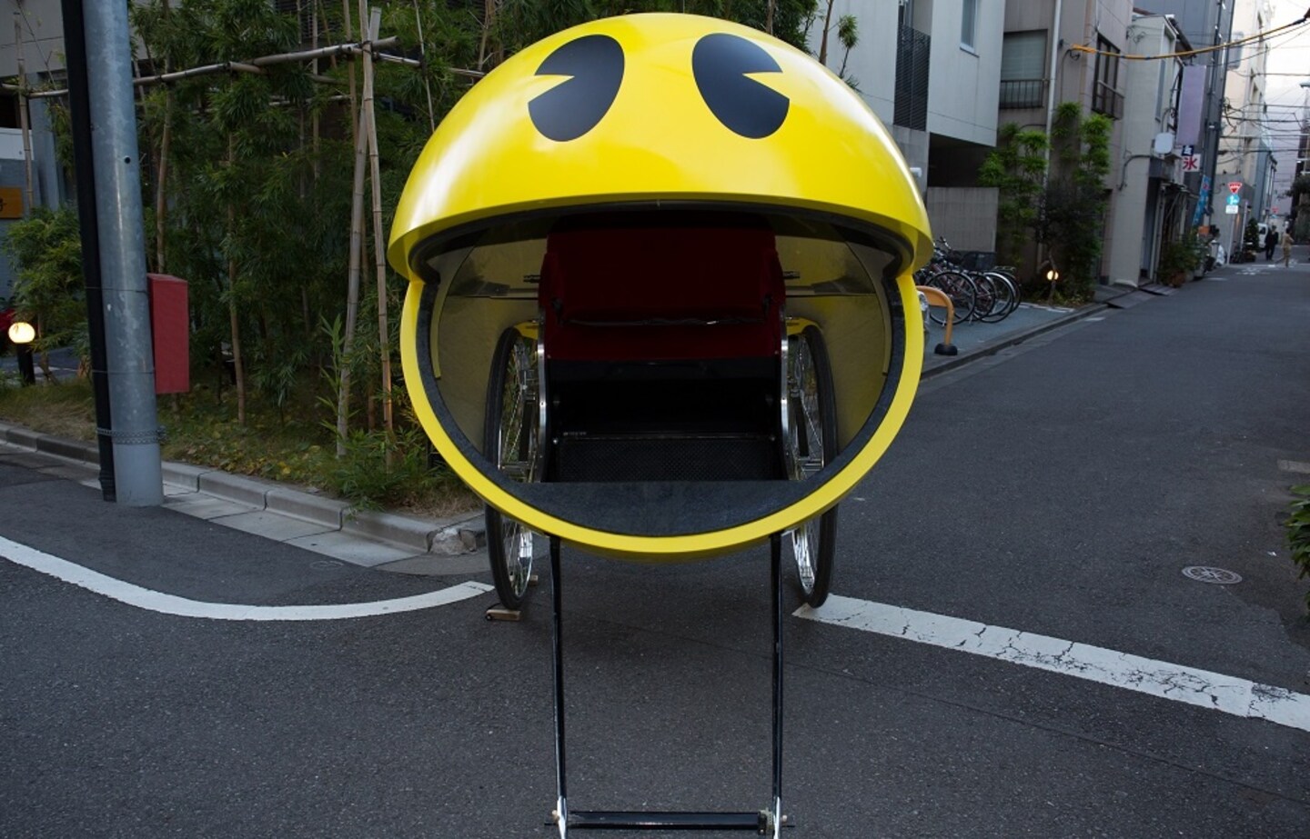 Run Away from Ghosts in a Pac-Man Rickshaw