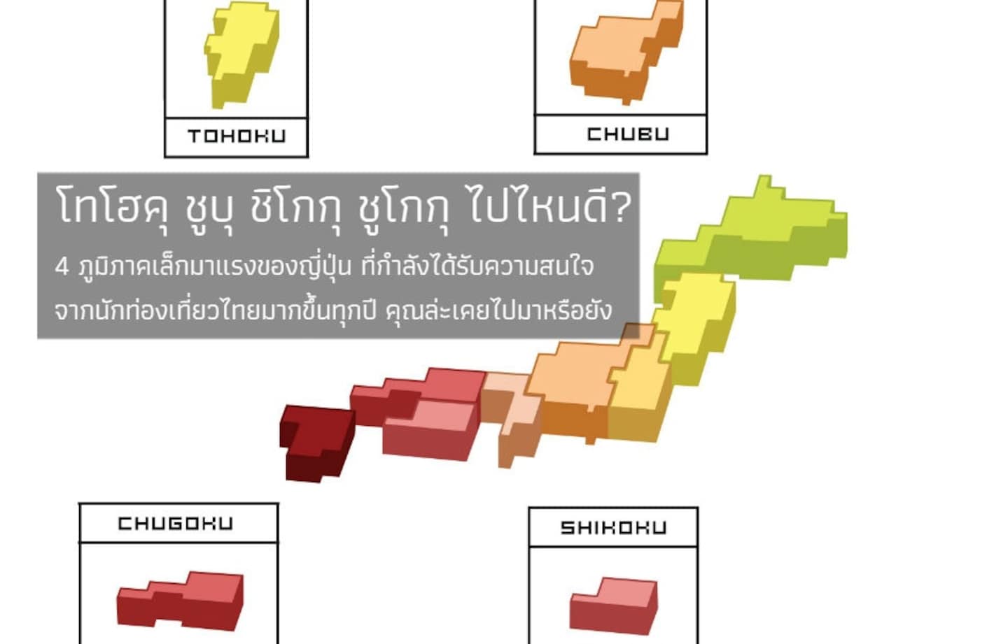 โทโฮคุ ชูบุ ชิโกกุ ชูโกกุ ไปไหนดี?