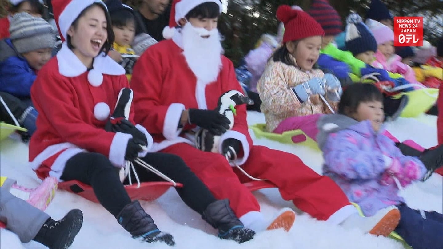 Winter Sledding with Santa