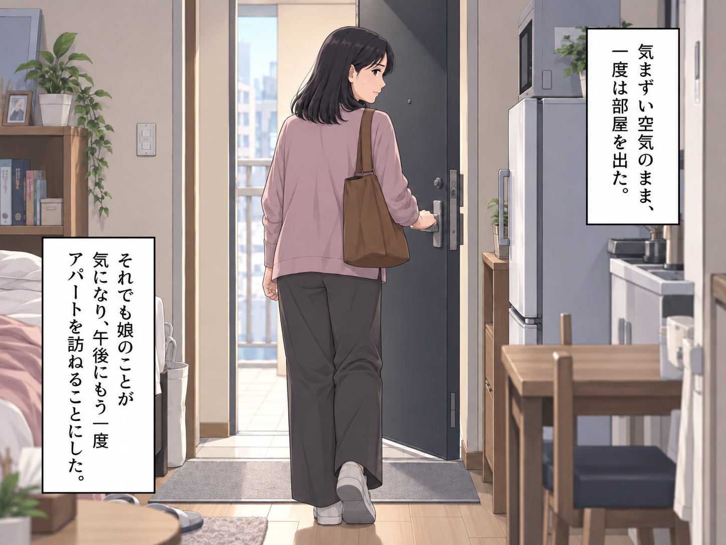 【漫画】「うわ……」合鍵で19歳娘のアパートにこっそり入った母。目撃した「衝撃の姿」とは【後編】