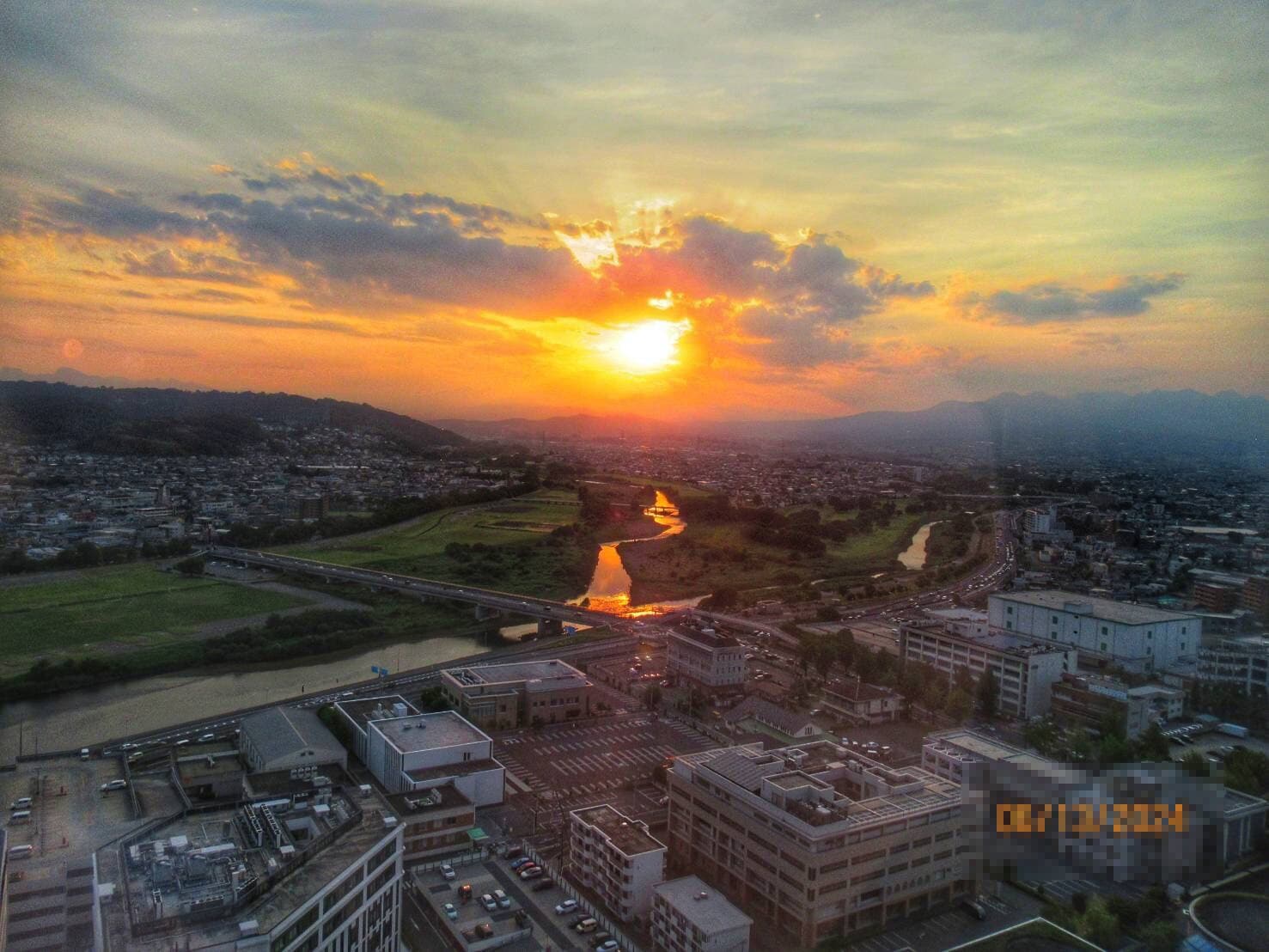 日本で好きだという夕焼けの風景