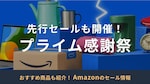 【Amazonプライム感謝祭2024年】何が安くなる？おすすめ目玉商品も紹介