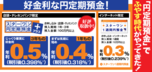 東京スター銀行：1年0.4％