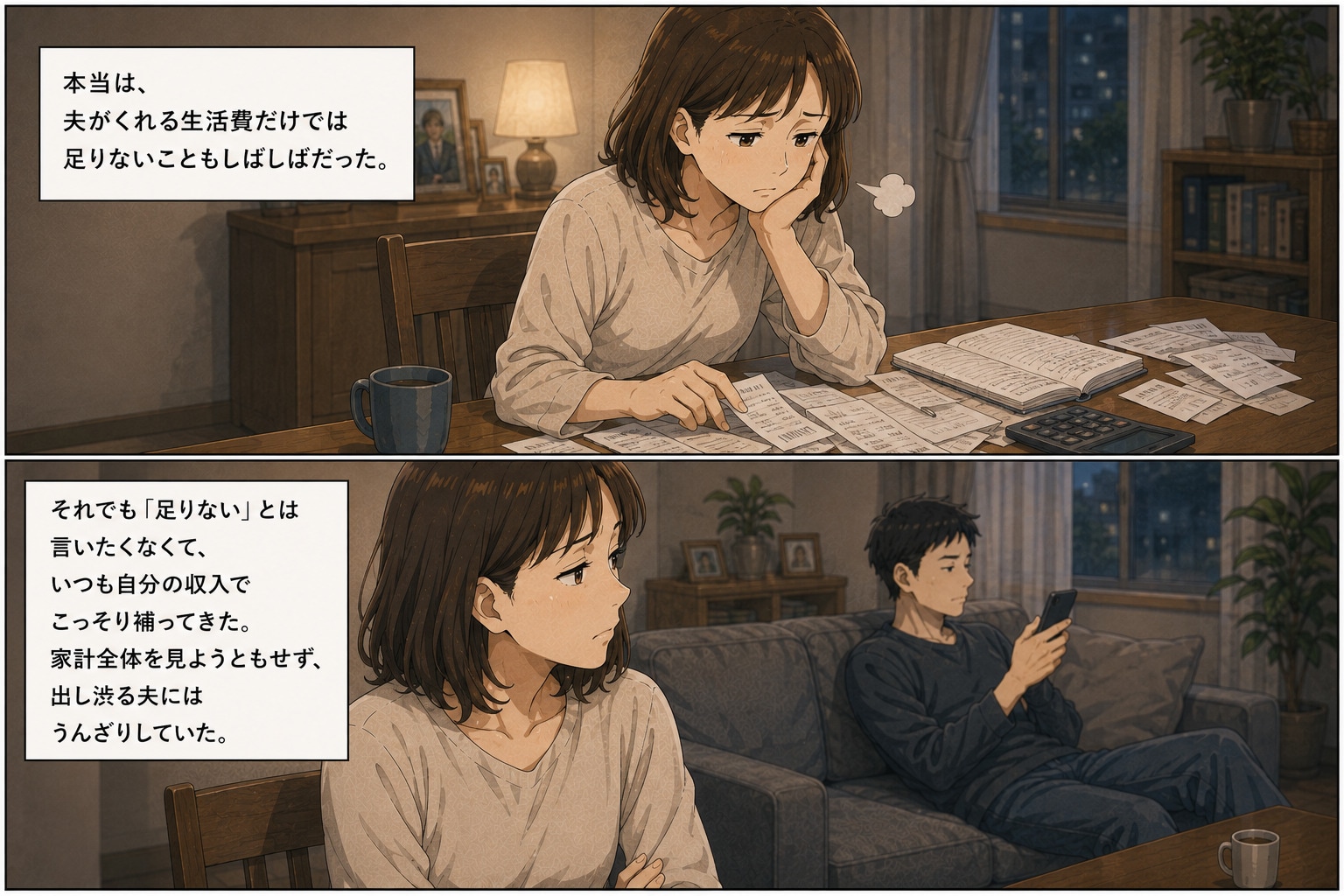 【漫画】「年収の壁」を超えた元専業主婦に夫は言った「きみが扶養を外れるほど稼ぐなら、生活費は…」