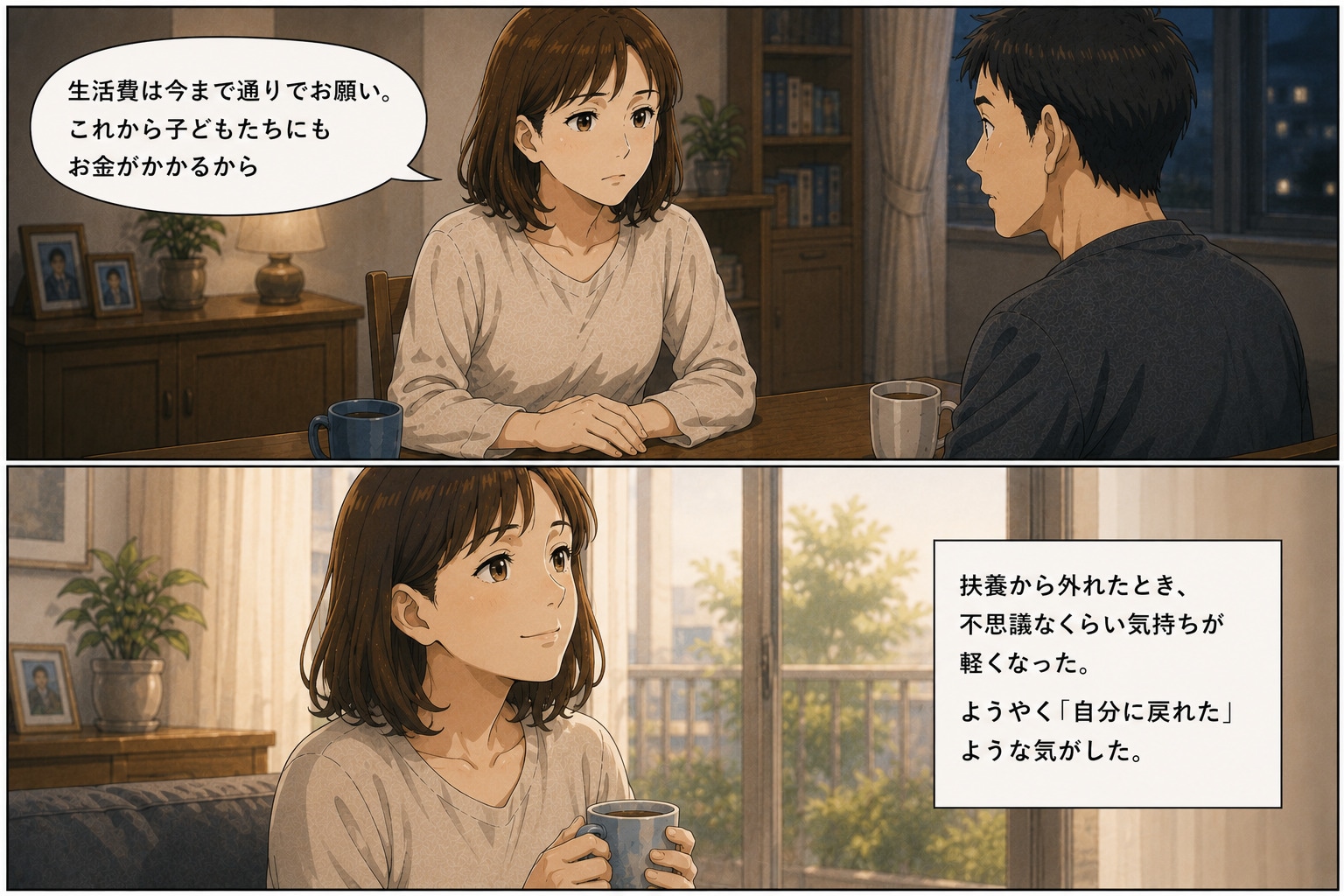 【漫画】「年収の壁」を超えた元専業主婦に夫は言った「きみが扶養を外れるほど稼ぐなら、生活費は…」
