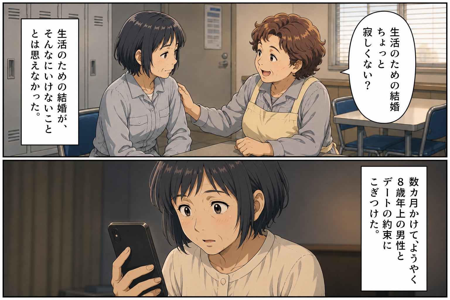 【マンガ】“生活のための結婚”は「不純」なのか。未婚アラ還女性が婚活で経験した「絶望」とその後