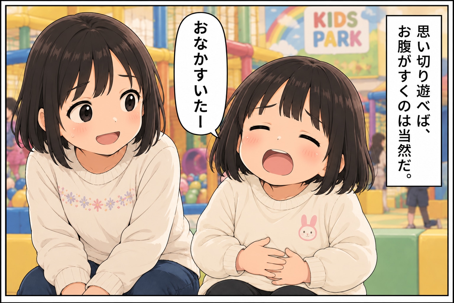 【漫画】「オレの予約席だからどけ」フードコートで主張する高齢男性にザワッ。夫の「見事な対応」とは【前編】