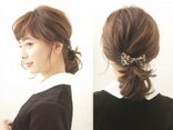 ミディアムヘアをひとつ結びで簡単ヘアアレンジ！