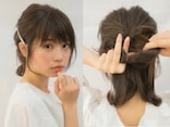 3段くるりんぱで髪型を簡単アレンジ！伸ばしかけのヘアアレンジ方法