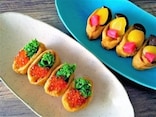 菜の花といくらのオープンいなりレシピ……簡単に作れる！