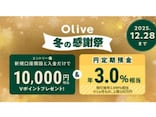 三井住友銀行、Olive口座開設でVポイント1万円相当&円定期預金が年3.0%相当に