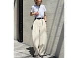 【無印良品】汗じみが気にならない！上質なのに1490円！涼感Tシャツでつくる40代のシンプル夏コーデ