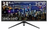  JAPANNEXT JN-VG34100UWQHDR 34インチ HDR対応ウルトラワイド液晶ディスプレイ HDMI 100Hz ゲーミングモニター