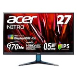  Acer ゲーミングモニター Nitro VG272UVbmiipx 27インチ IPS 非光沢 WQHD 170Hz 0.5ms (GTG, Min.) PC/PS5/Xbox X/S向き HDMI AMD FreeSync™ Premium対応 VESA DisplayHDR™ 400 スピーカー内蔵 VESAマウント対応 チルト フリッカーレス ブルーライト軽減