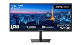  JAPANNEXT 25.7インチ モニター WFHD 2560x1080解像度 IPS ディスプレイ (HDMI/DisplayPort/VESA対応/ブルーライトカット) JN-IPS257WFHD