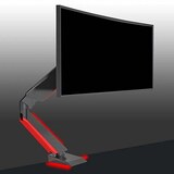  ルーメン ゲーミングモニターアーム MA-GS108 ガス圧式 液晶ディスプレイアーム VESA規格 耐荷重9kg モニターサイズ32" まで対応 t Monitor ARM(紅：(黒+赤LED))