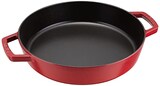  【アウトレット】staub ストウブ 「 両手フライパン チェリー 26cm 」 スキレット 両手 鋳物 ホーロー IH対応 【日本正規販売品】 Double Handle Frying Pan 40511-727-5