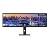 JAPANNEXT 43.8インチ モニター DFHD 3840x1080解像度 IPS ディスプレイ (HDMI/USB-C 給電 (65W) / DisplayPort/スピーカー内蔵/高さ調節/ブルーライトカット) JN-IPS438DFHDR400-C65W