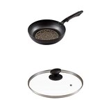  【セット買い】和平フレイズ クックデリー ダイヤモンドコート フライパン 26cm IH対応 クックデリー AMB-1576 + ガラス蓋 26cm 全面物理強化 蒸気口付 AME-7191