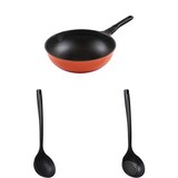  【セット買い】 和平フレイズ フライパン オレンジ 30cm チタンバリアコート ガス火専用 カルビック RA-9690 3点セット おたま 穴あきおたま