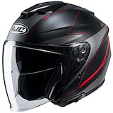 HJC HELMETS(エイチジェイシーヘルメット) バイクヘルメット オープンフェイス BLACK/RED(サイズ:L) i30 SLIGHT(スライト) HJH215