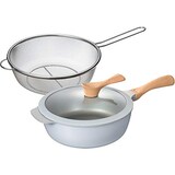  和平フレイズ 煮物・茹で物にも使える フライパン 24cm ライトブルー ザル付 IH・ガス対応 オリジナルレシピ付 ぱんでぱん MB-1612