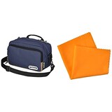  【セット買い】 OUTDOOR PRODUCTS (アウトドアプロダクツ) カメラバッグ カメラショルダーバッグ03 2.5L ネイビー ODCSB03NV + KA-37 シリコンクロス M (オレンジ)