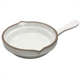  美濃焼 耐熱陶器 取っ手付き プレート 皿 トリコロール ホワイト 幅約14cm×高さ5cm 電子レンジ オーブン対応 日本製 509-11