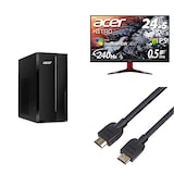  Acer デスクトップパソコン AspireTC TC-1760-H58Y/166SA + フルHD 24.5型ワイド 240hzゲーミングモニター Nitro VG252QXbmiipx + 1.8mHDMIケーブル