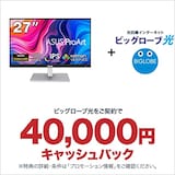  ビッグローブ光 エントリーパッケージ + ASUS モニター ProArtPA278CV 27インチ/3年間無輝点交換保証/WQHD/IPS/USB-C,DisplayPortデイジーチェーン,HDMI/100% sRGB/100% Rec. 709/ΔE<2/国内正規品
