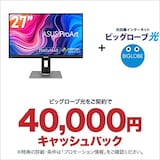  ビッグローブ光 エントリーパッケージ + ASUS 27インチ クリエイター向けモニターProArt PA278QV (3年間無輝点保証/IPS/WQHD 2560 x 1440/Rec. 709/Color Accuracy ΔE < 2/Calman Verified/Ergonomic Stand)