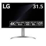  LG モニター ディスプレイ 32UQ850-W 31.5インチ/Nano IPS Black/4K (3840×2160)/ DisplayHDR400/DCI-P3 98%/USB-Type-C/DisplayPort/HDMI×2/KVMスイッチ/チルト､高さ調整､ピボット対応/3年安心・無輝点保証