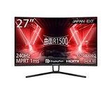  JAPANNEXT 27インチ 曲面 Full HD(1920 x 1080) 240Hz 液晶モニター JN-27VCG240FHDR-A HDMI DP