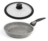  Barazzoni(バラゾーニ) シリコンエッジ耐熱強化ガラス蓋付き IH対応 フライパン 24cm INDUCTION FACILE 85510602487-SL