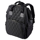  ハクバ HAKUBA マザーズバッグ MOTHERLY BAG GAMAGUCHI AMZMTHG がま口タイプで中身が見やすい 14リットル トートバッグ、おむつ替えシート、メッシュポーチ付きの4点セット ママバッグ リュック バックパック 大容量 保温機能 撥水生地採用 ベビーカー用ストラップ付 ブラック