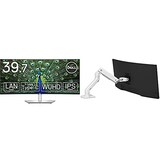  Dell 曲面モニター 39.7インチ U4021QW & エルゴトロン HX デスクモニターアーム ホワイト 49インチ(9.1~19.1kg)まで対応 45-475-216 セット