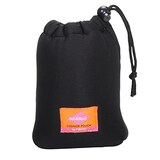  エツミ カメラケース カメラポーチ 巾着型 極厚 クッション レンズポーチ 2.8WF 10mm厚ウレタン 耐衝撃 衝撃吸収 保護 軽量 ブラック VE-5338