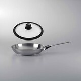  Barazzoni(バラゾーニ) シリコンエッジ耐熱強化ガラス蓋付き IH対応 フライパン 28cm 2L MY POT 160009028-SL